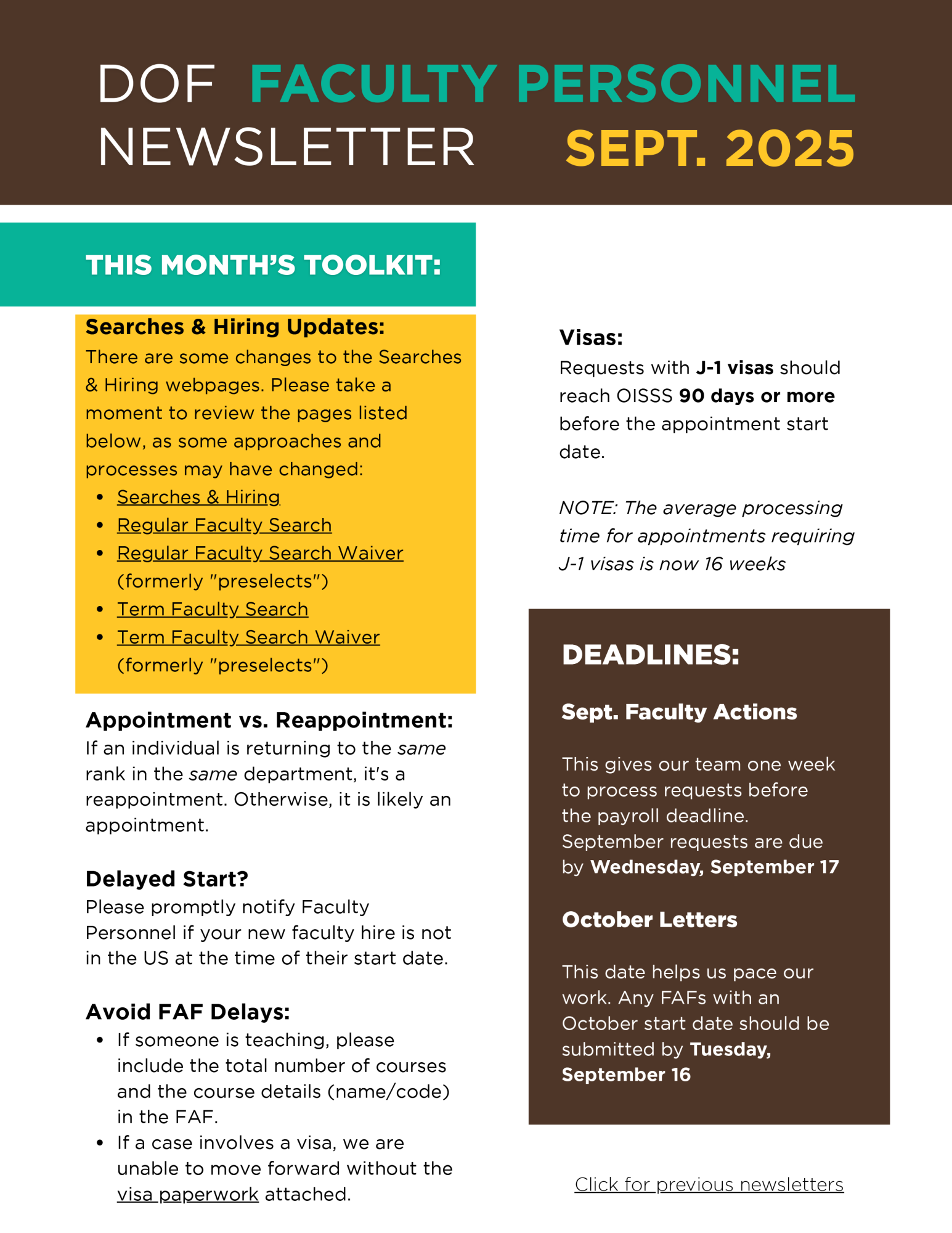 September newsletter